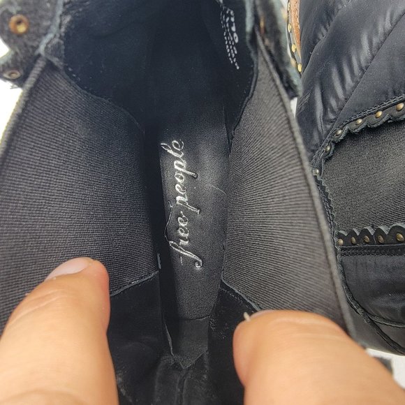 Free People Atlas Puffer Womens 11 Black Chelsea Boots Casual Fashion Party - Picture 9 of 12